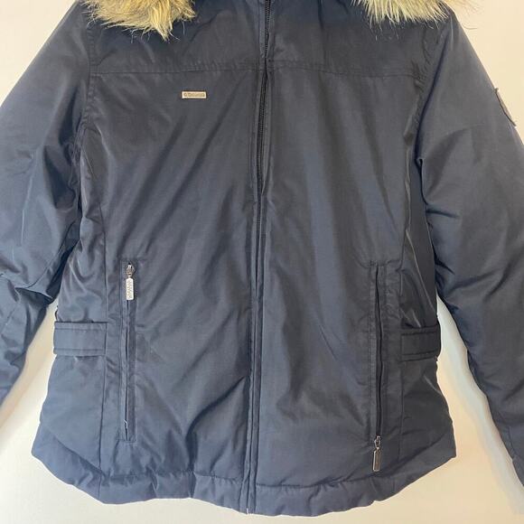 Columbia Women's Black Down Quilted Winter Parka Jacket Coat Size Small - Picture 3 of 16